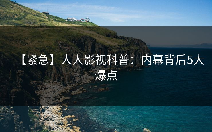 【紧急】人人影视科普：内幕背后5大爆点