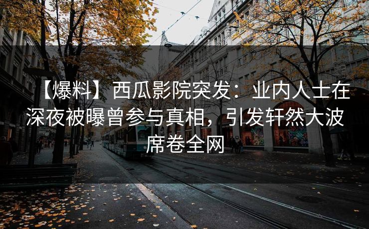 【爆料】西瓜影院突发：业内人士在深夜被曝曾参与真相，引发轩然大波席卷全网
