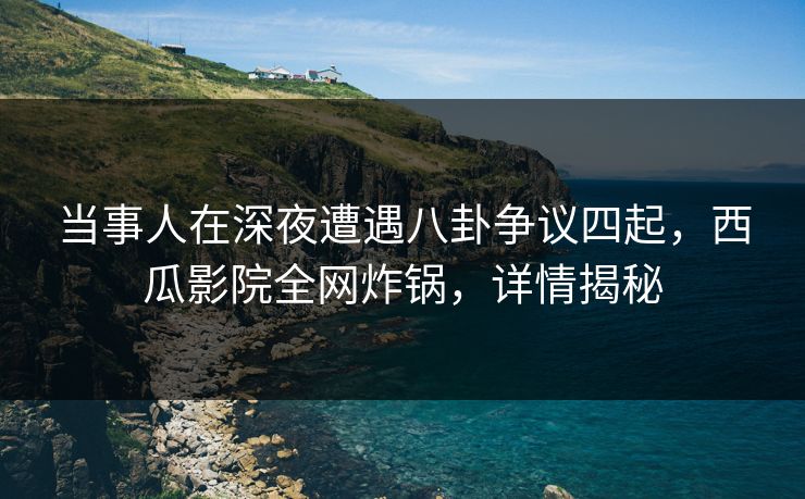 当事人在深夜遭遇八卦争议四起，西瓜影院全网炸锅，详情揭秘